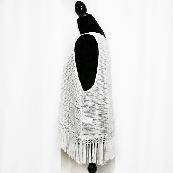 Painted Threads Knit Fringe Tank Top Size M - Picture 4 of 6